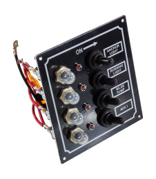 Панель бортового питания 4 переключателя, автоматы (10544)